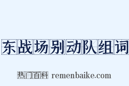 东战场别动队组词是什么意思的图片